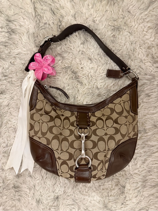 Coach Handbags - Coach Hamptons Hobo Monogram Bag - Brown